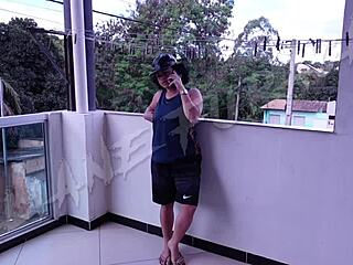 Prostitute Rides and Gets Cumshot Publicly