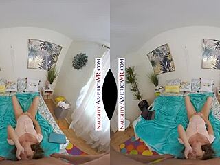 Katie Kush's friend visits her dorm for a book but ends up fucking her trimmed pussy