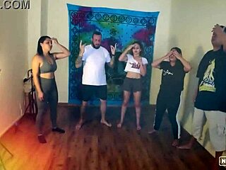 Tantric experience for couples in a salvalei space, part 1, with sensual latina amateurs and natural tits.