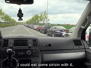 i convinced that busty running brunette into my van and fucked her hard