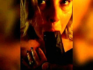 Hey, that married white bbw bride is sucking king cobra's big black cock at the wedding