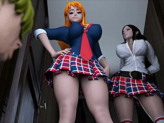 Robin performs outdoor multiple handjob on sanji in one piece parody hentai episode.