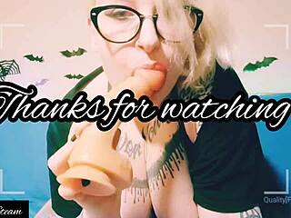 Sucking Dildo While Getting Horny Intensely