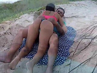 sumaya ganesha gives oral at the seaside as indian diva in direct action