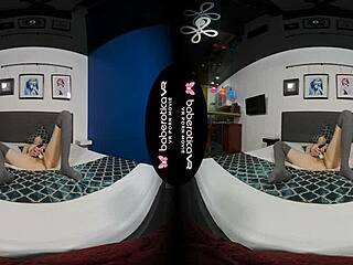 Solo babe denis masturbates at home in vr