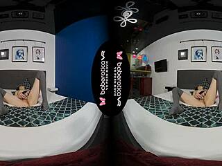 Solo babe denis masturbates at home in vr