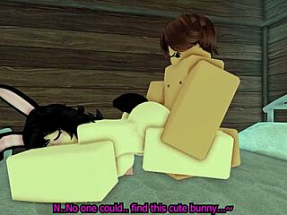 oh man, my cute bunny-girl got lost in roblox rp and needs help