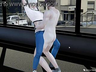 She rides in cowgirl position while fucking hard