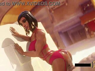 Pharah's Playful Butt Interaction In Cartoon