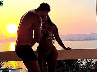 Beach Crowd Parties While Lucao And Lunna Vaz Fuck On Balcony