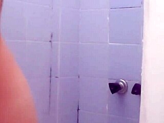 Wow, Latin Girl's Big Tits and Ass Shine in Amateur Shower Bathing!