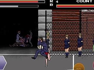 Intense anime hentai blowjob with cartoon girl sucking monster cock passionately