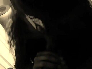 Sloppybecky sucks big black dick in bathroom with handjob and blowjob