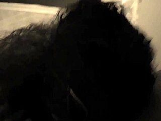 Sloppybecky sucks big black dick in bathroom with handjob and blowjob