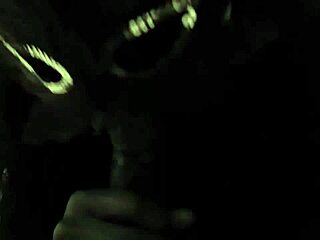 Sloppybecky sucks big black dick in bathroom with handjob and blowjob