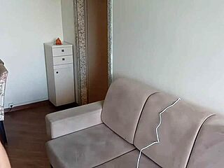 Riding on sofa to clean, what a delight