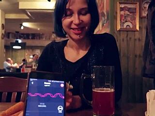 i made my stepsister climax with her vibrator at the bar