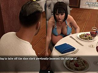 Lily suger chefen kuk och sväljer sperma för befordran