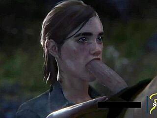 Ellie is sucking dick in hentai