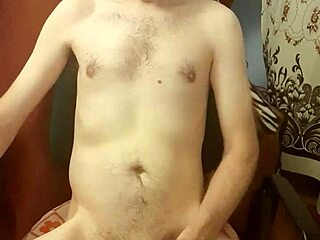 he starts with a solo massage leading to intense european orgasm. sharp cumshot ends it all