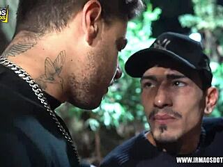 O Dotado Do Cruising Features Monster Cock in Interracial Gay Blowjob and Ass Fucking