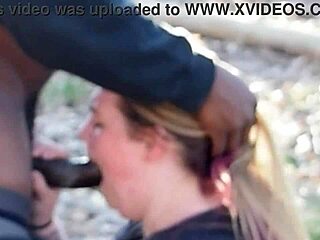 i give super head to that big black cock outside, blonde bbw style