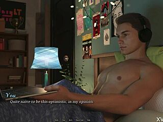 Blonde Naked Woman Starts Sex on Bed.