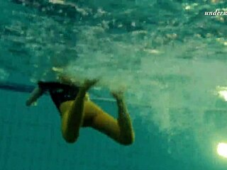 sexy orange stockings of markova underwater in shower!