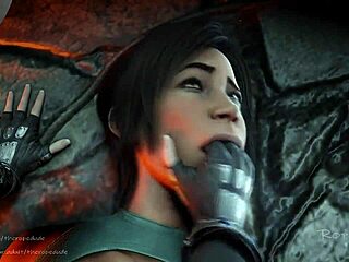 The Capture of Lara Croft in 3D, Bound and Taken with Original Tomb Raiser Music by Rope Dude