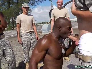 Naked gay navy men have sex, and the staff sergeant knows.