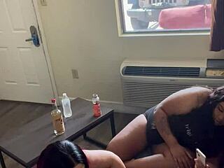 Drippinvelvet and Realsnotty fiercely double team pornstar legend