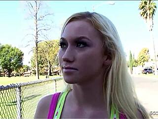 blonde college coed madison scott gets picked up for wild ride