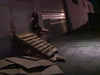 Young Brunette Slut in a Dark Alley Picks Up a Client for Deepthroat Blowjob, Bent-Over Fucking, and Facial Cumshot.