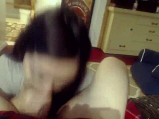 Busty tattooed babe delivers deepthroat blowjob and titty fuck in pov.