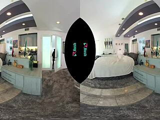 Carmen Caliente catches the burglar and rides his cock cowgirl style with a handjob.