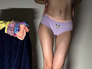 In this homemade roleplay, the SEXIEST BITCH spreads her ass and pussy in lingerie fetish try-on haul