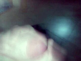 guy secretly jerks off in the bathroom, hiding his solo pleasure