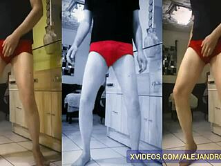 Holy Shit, Alejandro Mistral Strokes His Monster Cock in Fetish Underwear! Watch the Mature Gay Amateur Tease It Hard.