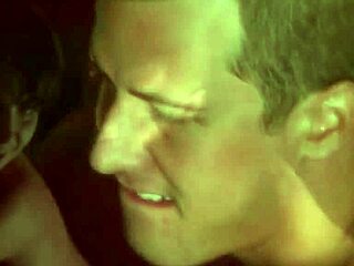 Glamcore brunette licks pussy and sucks cock in lingerie!