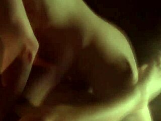 Glamcore brunette licks pussy and sucks cock in lingerie!