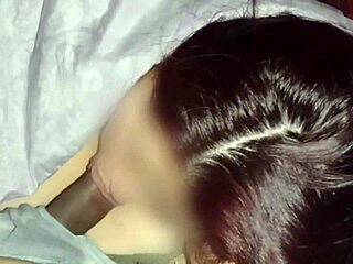 Sucking Neighbor's Cock While Watching Movies!