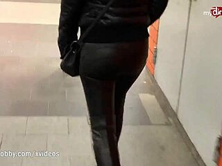 picked up gorgeous blonde and fucked her hard outdoors in latex 😈