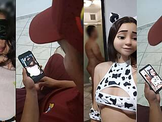 The boyfriend feels betrayal watching girlfriend's cheating videos from uncle's house.