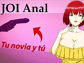 so this spanish hentai game has my girlfriend wanting to try her double dildo for anal play. she's all into joi instructions with european bdsm vibes and assfucking masturbation.