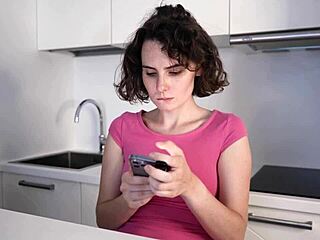 Ice cream teases her wet pussy