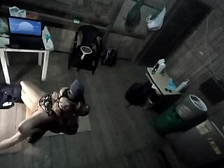 Horny Military Stepsister Fucks on Floor