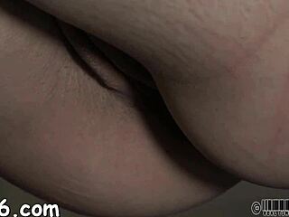 Zealous whipping of babe's ass