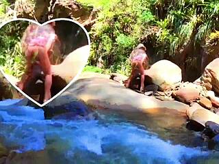Lilyan Masturbates Latina Ass with Dildo by River