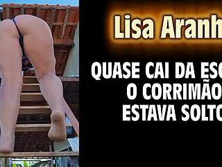 Lisa Aranha performs on the stairs