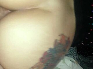 Solangie caliente shemale performs intense actions